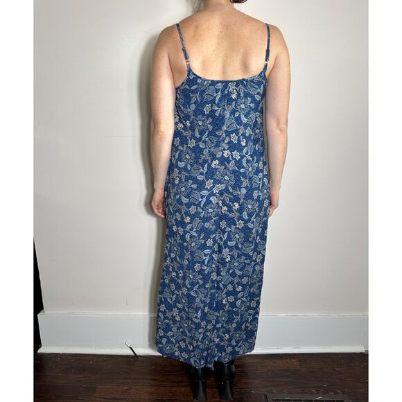 Roan and Ryan Blue Floral Midi Dress Size XS - Picture 3 of 4